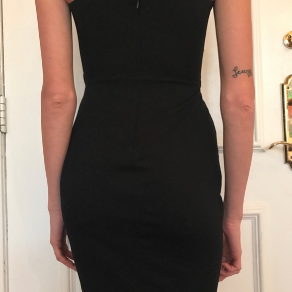 Bailey 44 fitted mini dress with leather - Picture 2 of 4